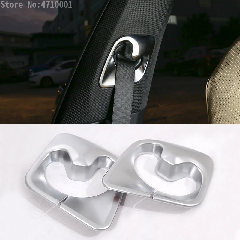 

ABS Chrome Front Row Seat Safety Belt Buckle Decoration Cover Trim For BMW 7 Series G11 G12 730li 740li 750li 2016-2018