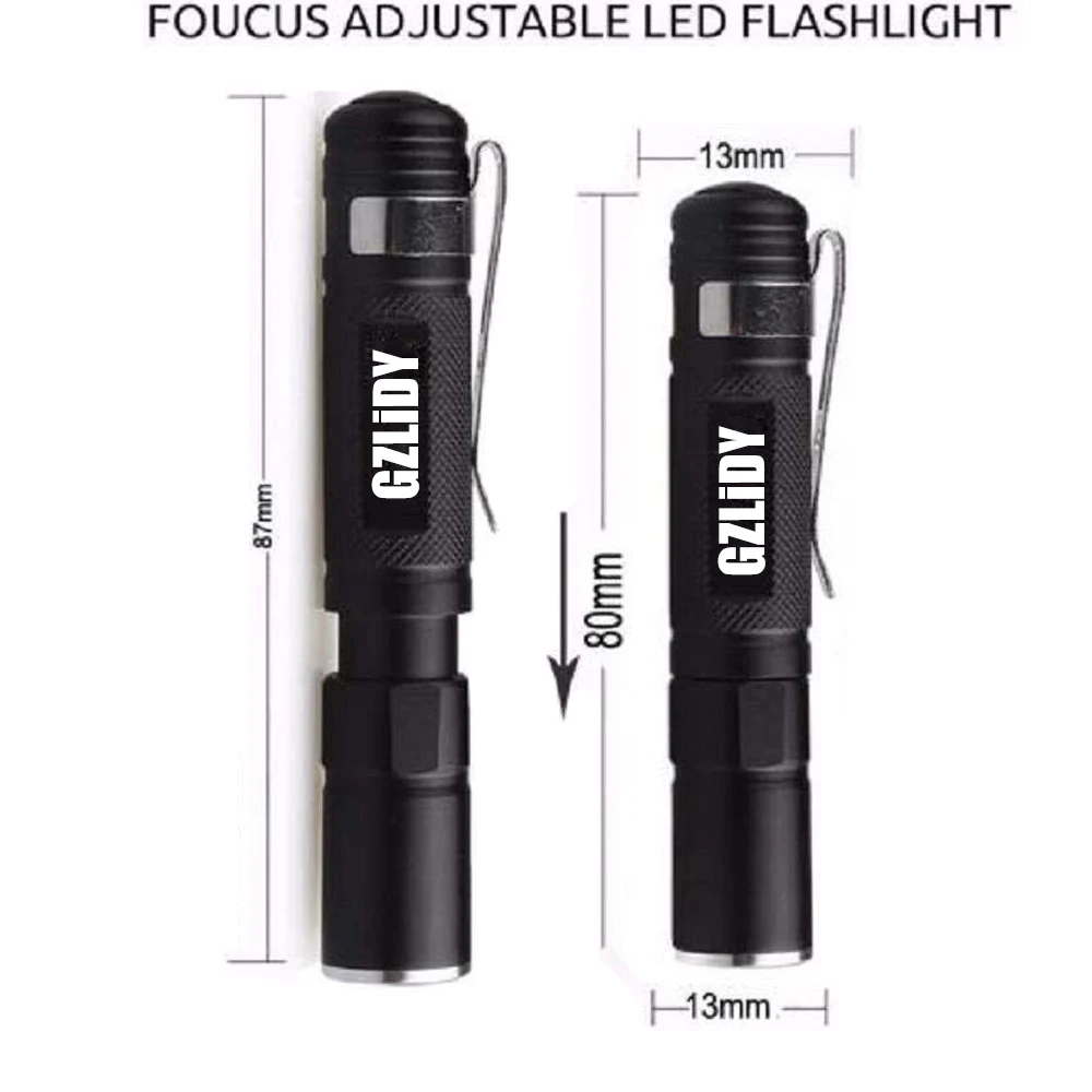 Portable Mini Flashlight CREE Q5 Lanterna Waterproof Torch AAA Battery Pocket LED Powerful Flash Light Penlight | Лампы и освещение