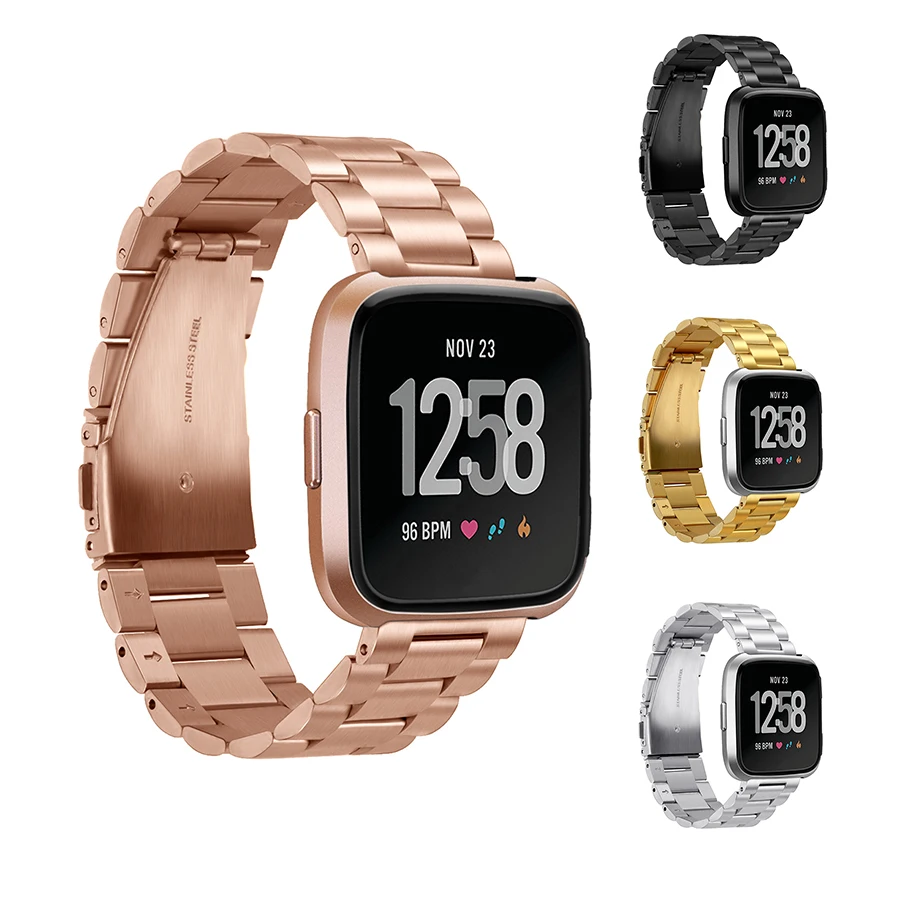 Ремешок из нержавеющей стали для часов Fitbit Versa ремешок Безвинтовой Браслет Lite