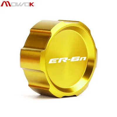 RearGold Для Kawasaki ER6N E R6N 2009- мотоциклетный Алюминиевый задний и бачок тормозной жидкости для переднего колеса крышка цилиндра логотип ER6N - Цвет: RearGold