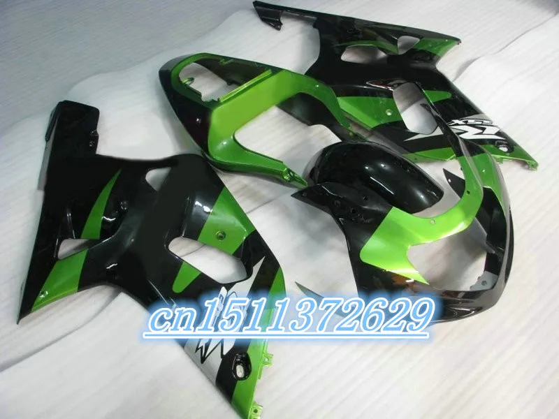 

Dor-Fairings set for A GSXR600 GSXR750 K1 2001 2002 2003 GSXR 600/750 01-03 green black motorcycle fairing kit for SUZUKI D