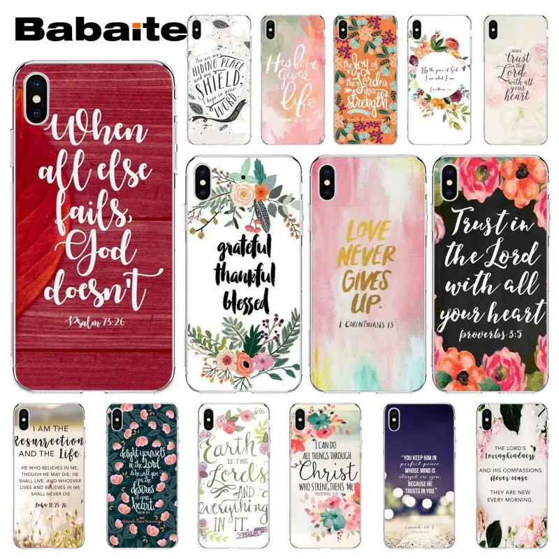 

Bible verse Philippians Jesus Christian Phone Case for iphone 11 12 Pro Max 5 5Sx 6 7 7plus 8 8Plus X XS MAX XR 12mini