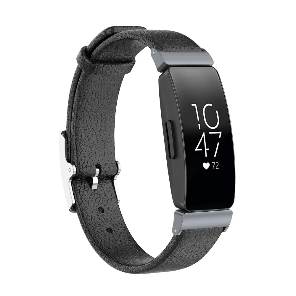 Litchi Veins Adjustable Classic Genuine Leather Replacement Bands for Fitbit Inspire / HR ace2 Fitness Tracker Strap | Электроника