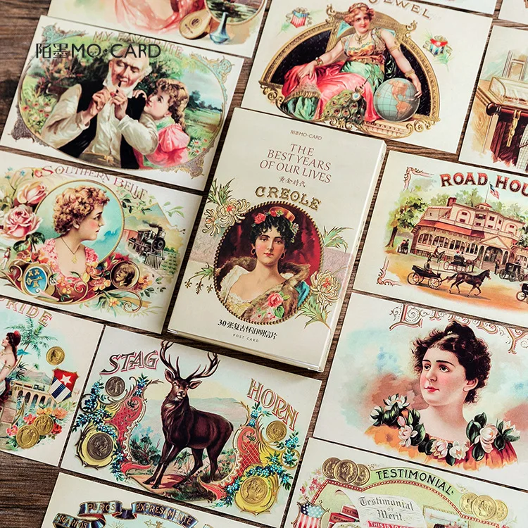 

30 листов/Набор Ретро Золотой Возраст открытка/поздравительная открытка/рождественские и новогодние подарки