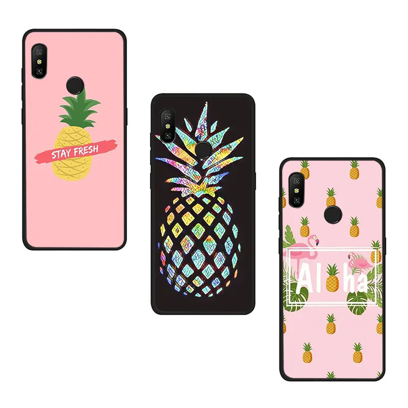 Мягкий чехол для телефона из ТПУ с изображением ананаса фруктов еды Xiaomi Poco X3 Nfc Mi 8