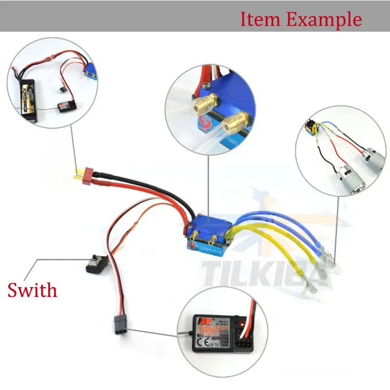 Контроллер скорости матового двигателя RC 160A/320A/480A ESC 380/540/775 двухрежимный