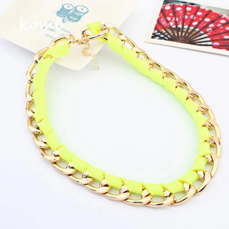 Коми 50 г металлическая оплетка Подвески кулон Флуоресцентный цвет колье