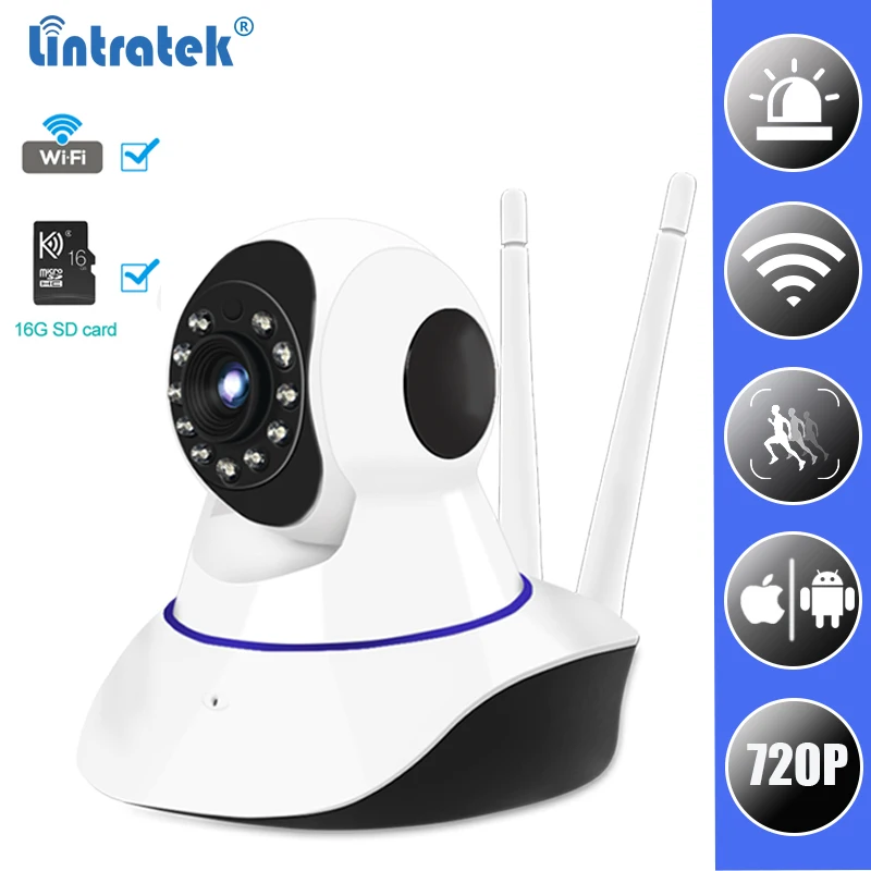 IP камера видеонаблюдения HD 720P Wi Fi с SD картой на 16 Гб|Камеры видеонаблюдения| |