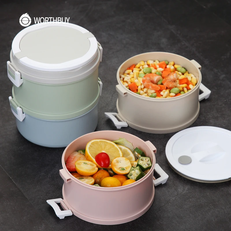 WORTHBUY японский микроволновый пластиковый Ланч бокс для детей Bento box портативный