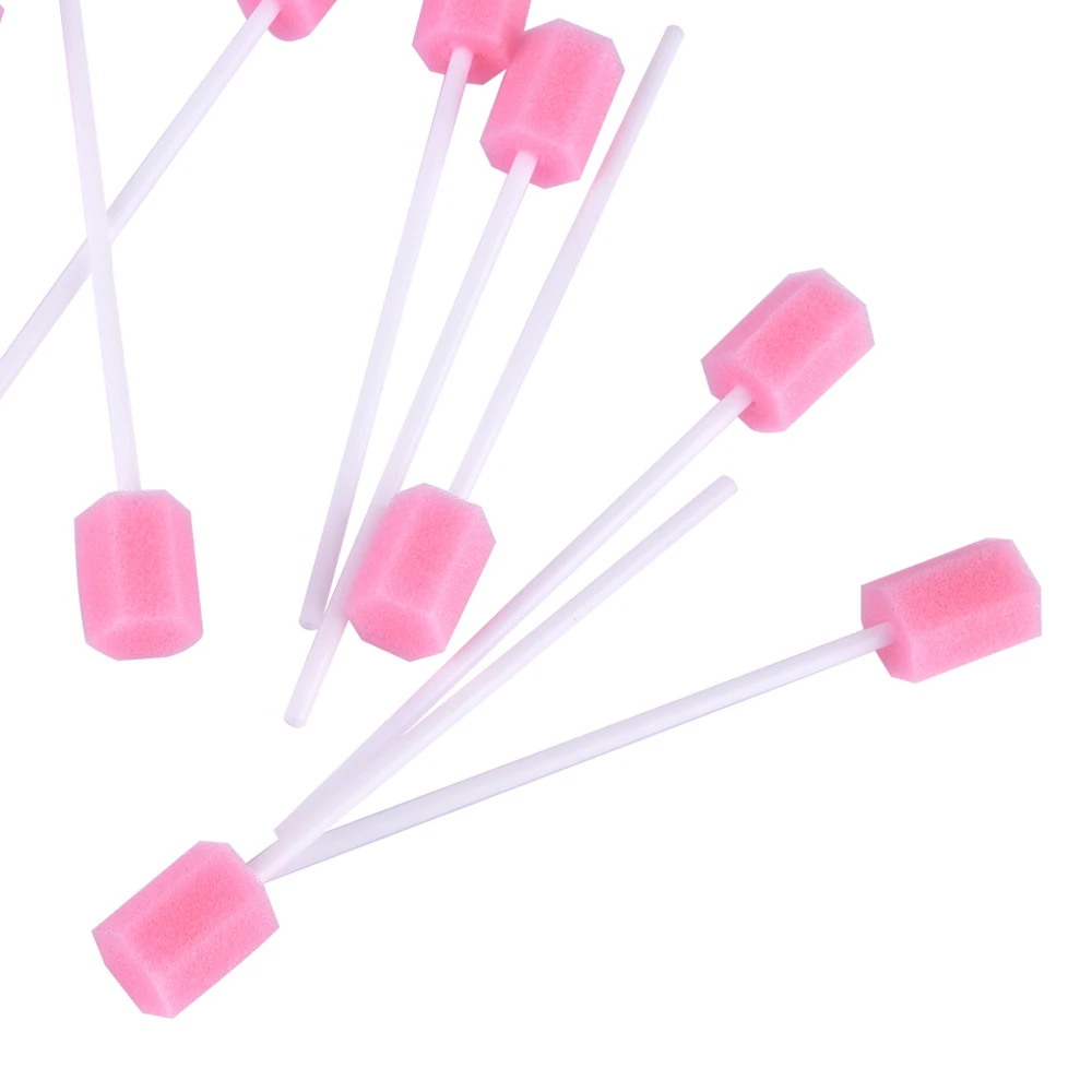 Одноразовые губчатые тампоны для ухода за полостью рта 100 шт.|oral care|oral swabstick |