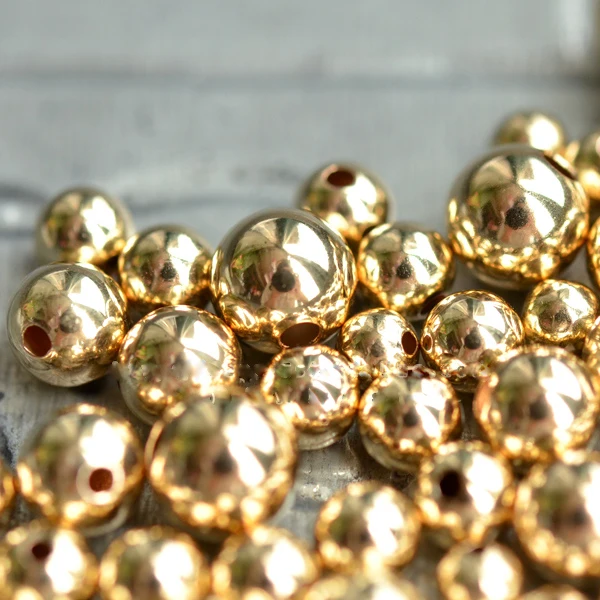 10 шт. бусины из золота 14 к|14k gold filled beads|gold beads14k |