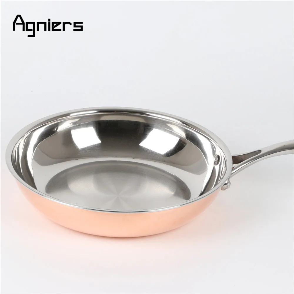 Agniers 9 5 дюймовые Многослойные сковороды с медными краями 24 см шеф повара и из