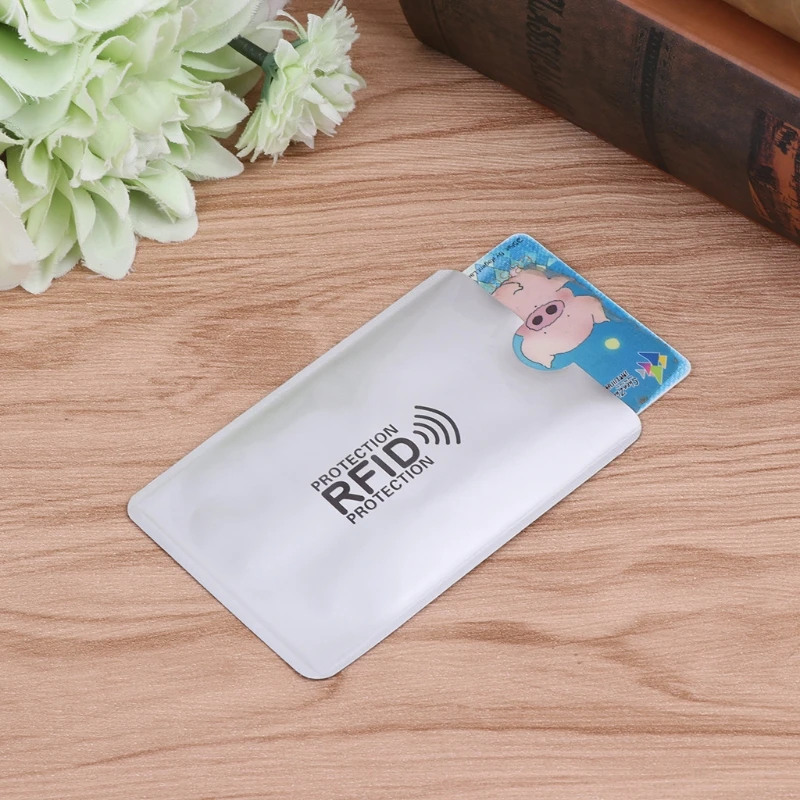 Анти-сканирование RFID рукав протектор кредитной ID карты Алюминиевый держатель