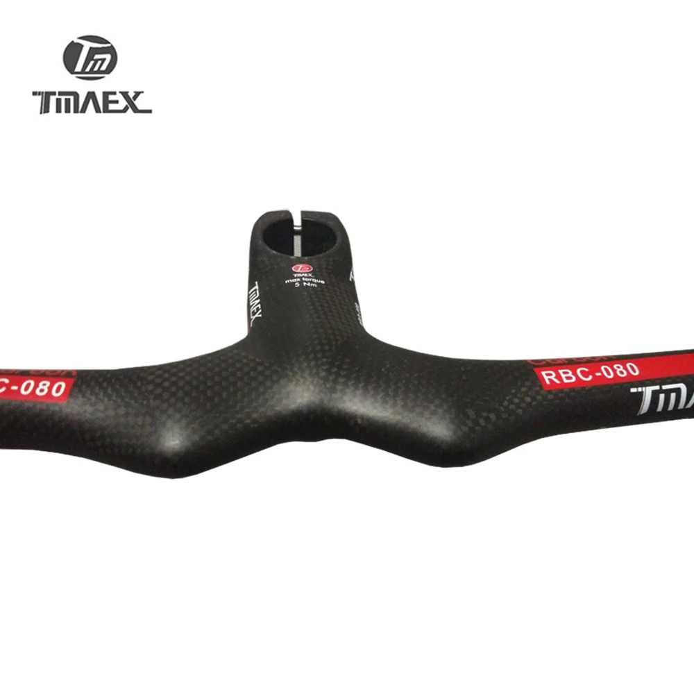 TMAEX-3K матовый углеродный Руль+ стержень Mtb велосипедный руль углеродный стержень плоская интегрированная Ручка Бар Аксессуары для велосипеда красный