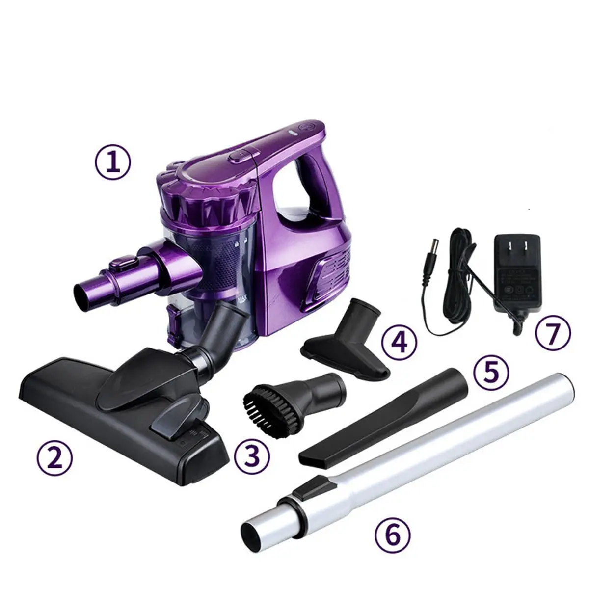 

Handheld Wireless Vacuum Cleaner Cyclone Filter 8000Pa Strong Suction Dust Collector Aspirator 360 Carpet Cleaner DC110-240V