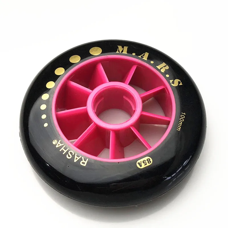 RASHA 100 мм встроенные скейт колеса скоростные для роликовых коньков 85A черные