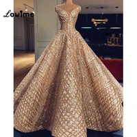 champagne gold evening dress 2018 newest deep v neck long prom dresses capped sleeve custom made party gowns vestido de festa