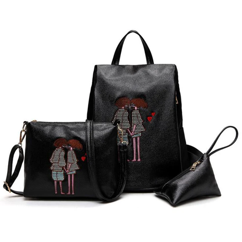 Женская композитная сумка из искусственной кожи школьные сумки для девочек