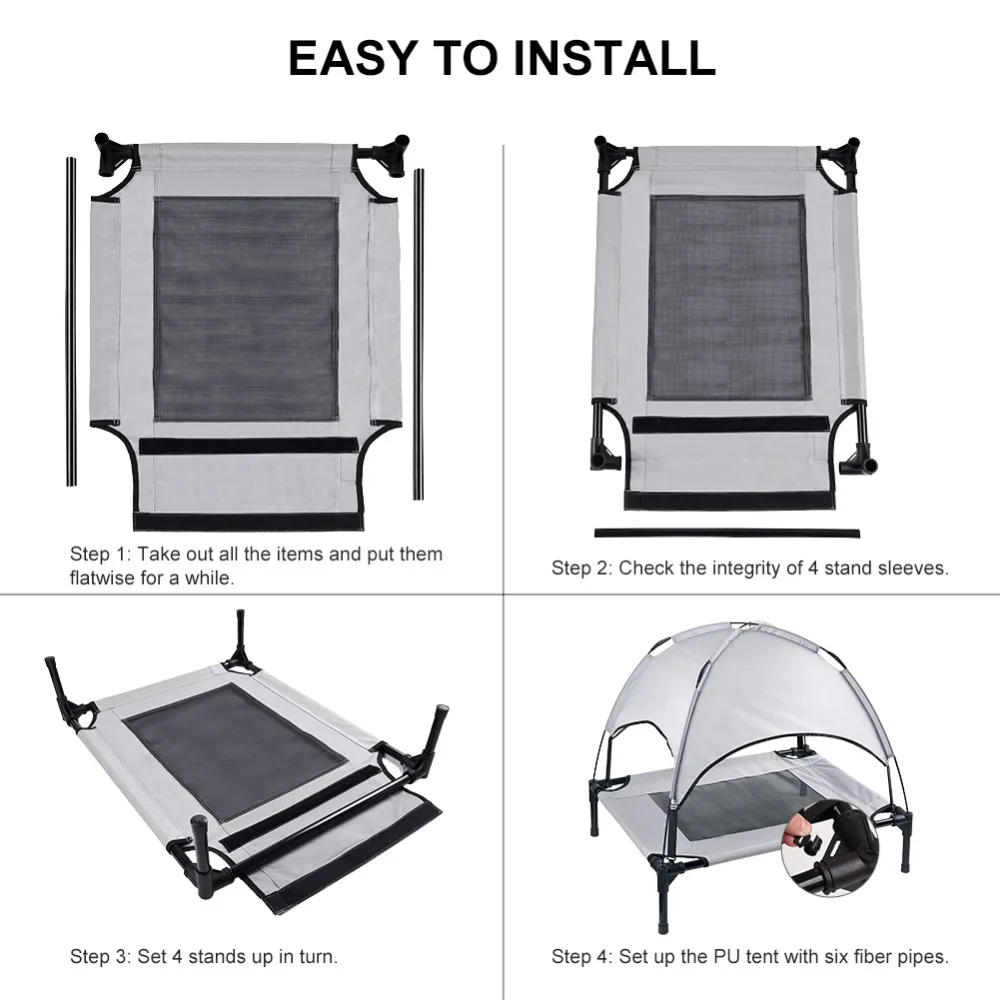 Petacc кровать для домашних животных повышенные кровати сетчатый коврик собачий