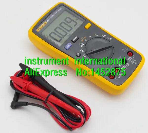FLUKE 15B + цифровой мультиметр тестовый er DMM с тестовыми проводами TL75 мягкий чехол