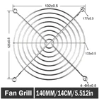 50 шт. gdstime 140 мм из металла Провода пальцев защитная решетка ПК Вентилятор Гриль-14 см