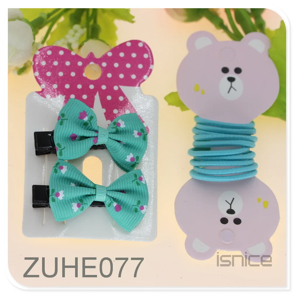 isnice Girls 2 Hair Clips +10 Bands Popular Set hair accessories gum for accessoire cheveux tie elastic kids | Детская одежда и