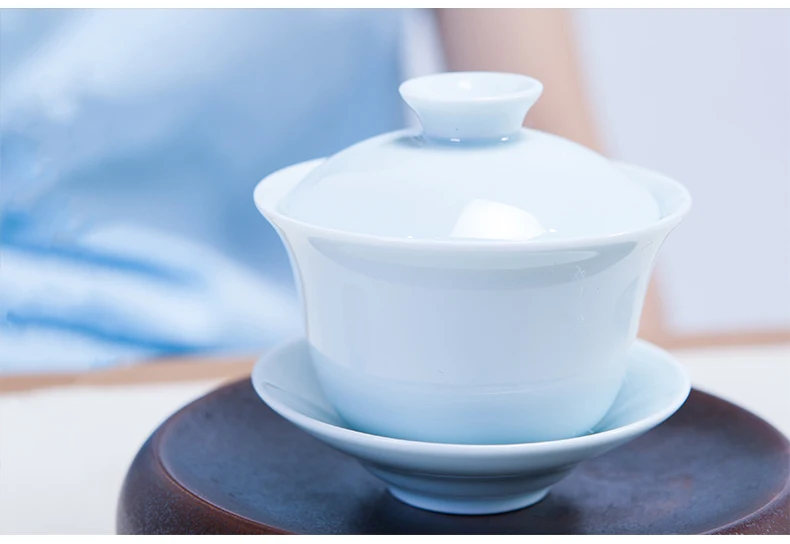 «King tea Mall» Celadon фарфор гайвань для китайское кун-фу чай, пиалы для чая, чайные принадлежности, чайные сервизы, чайные инструменты, подарки