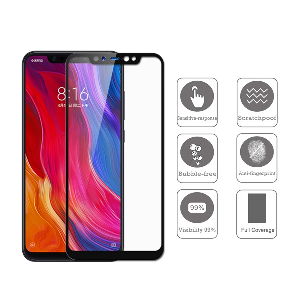 Для xiaomi mi 8 glass/xiaomi SE 9H HardnessTempered glass Защитная пленка для экрана xiao Xio Xa|Защитные