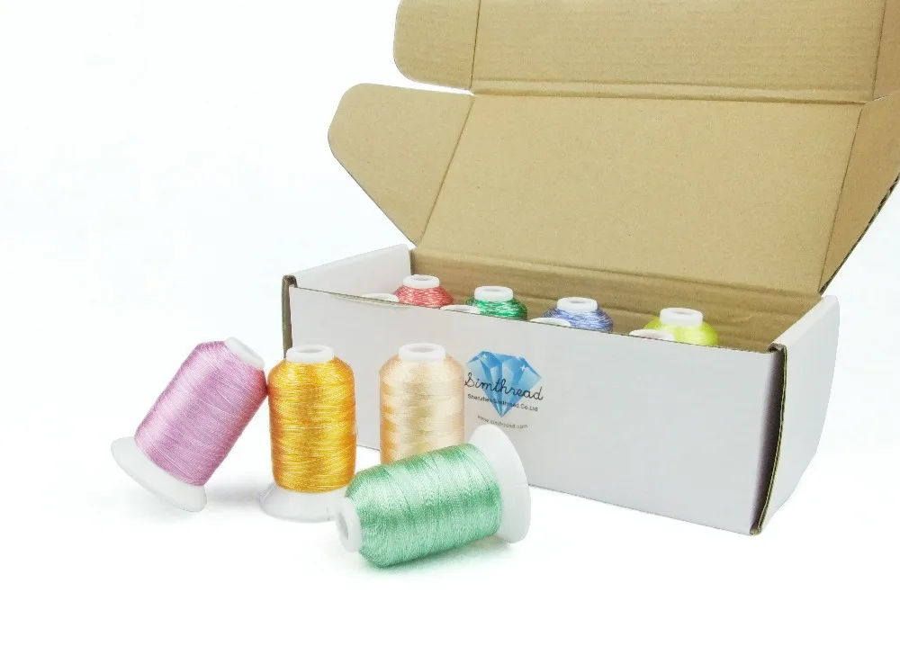 12 катушек различные цвета вискоза нить для машинной вышивки 500 м каждый|embroidery