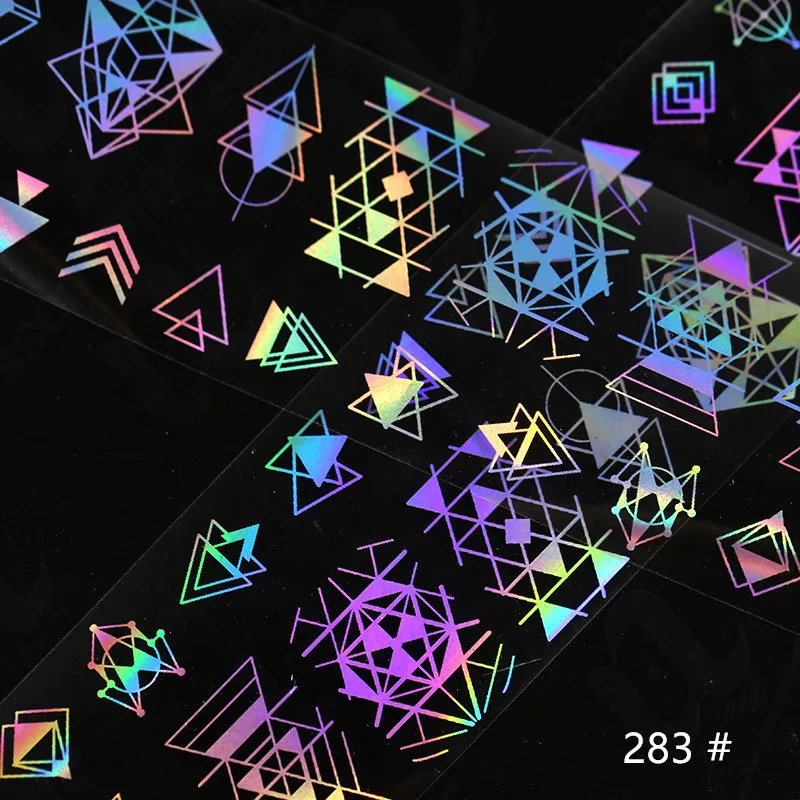 Радужная Фольга для дизайна ногтей Holo Design Tranfer наклейка украшение наконечников