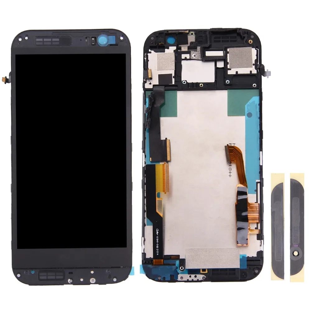 Новый ЖК-экран и дигитайзер в сборе для HTC One M8 (верхний + нижний) с рамкой передним