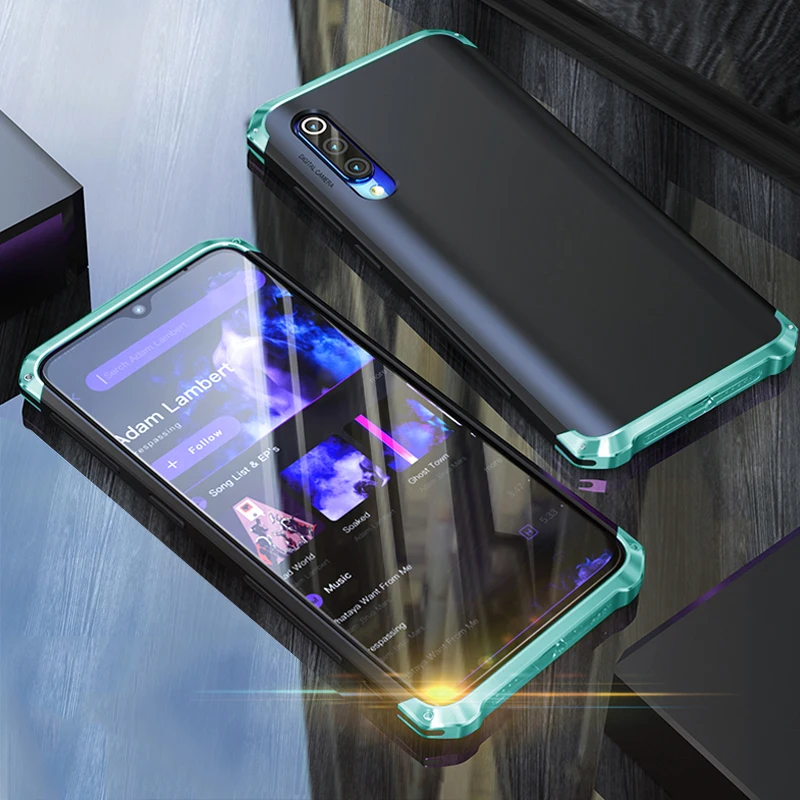 Роскошный чехол для Xiaomi Mi 9/SE с полной защитой 3в1 Алюминиевый металлический и