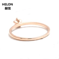 Solid 14k Rose Gold Natural Diamonds Engagement Ring Anniversary Wedding Band Fine Jewelry Flower