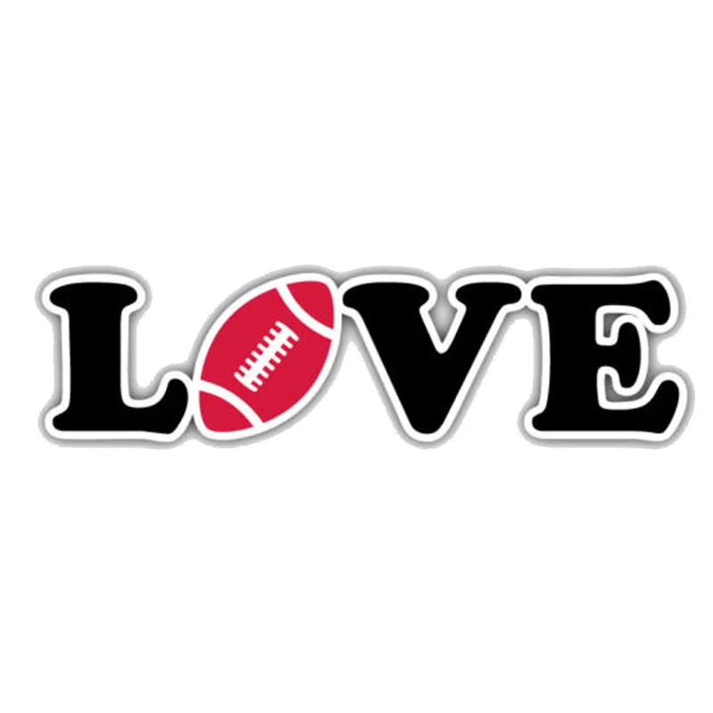

YJZT 12.7CM*2.9CM Cartoon Words Love Football PVC Motorcycle Car Sticker 11-00268