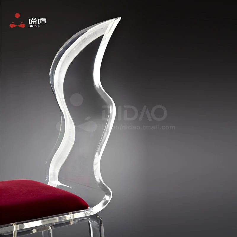 European post-modern acrylic furniture LED back dining chair fashion creative arts hall Di Road |