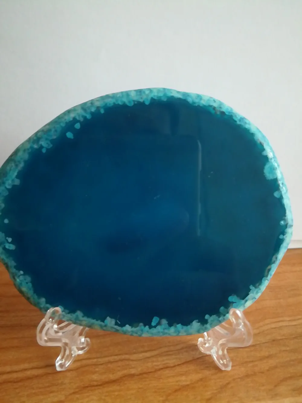 Grand agate bleue Geode поли хрустальный кварц | Дом и сад