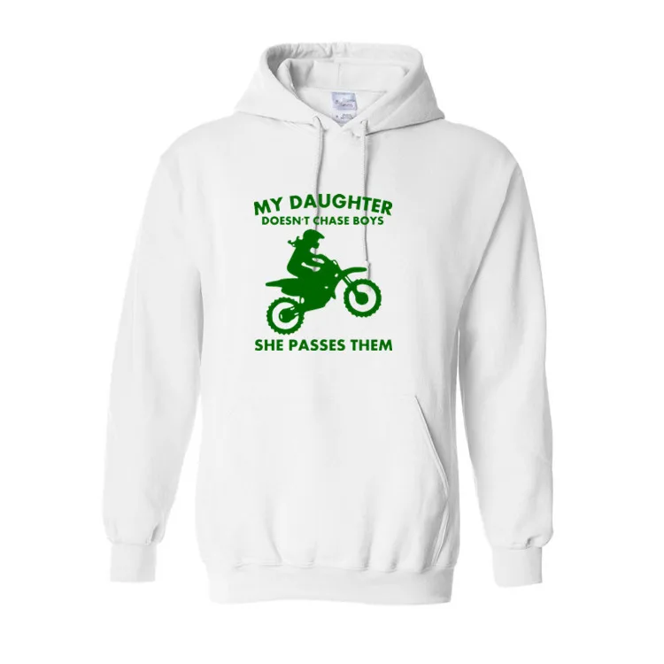 

2018 New Mens Hoodies Dirt Bike motocross girl female rider funny Hip Hop casual Pullover Male