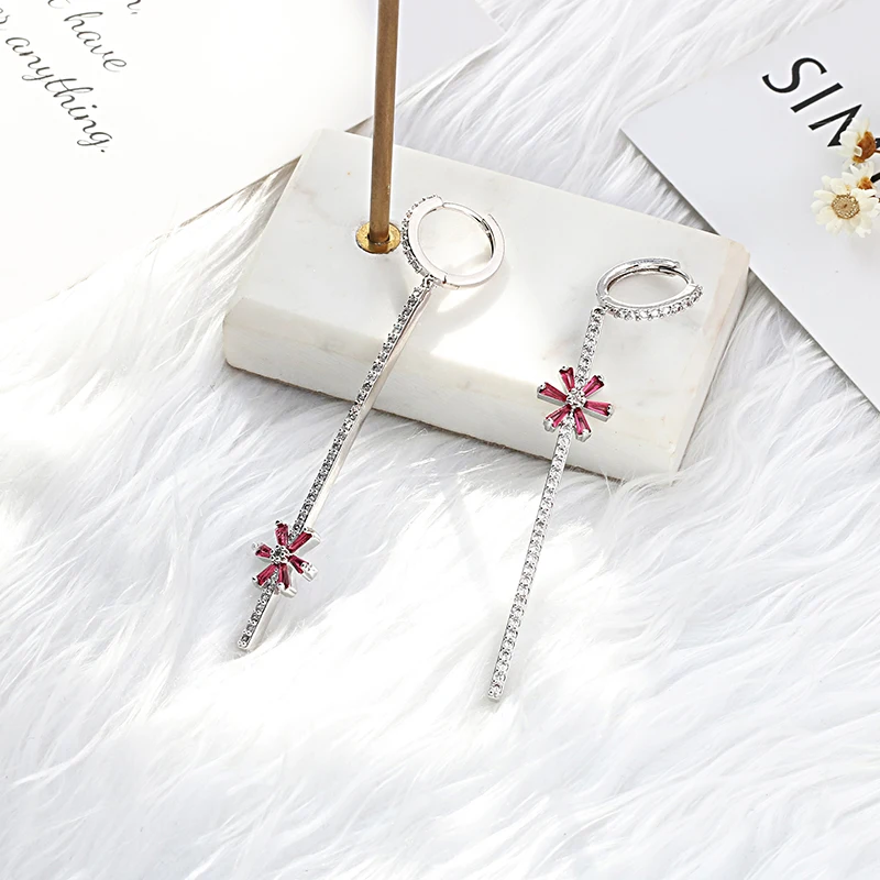 Модные очаровательные цвет циркония серьги свадьба буль | Украшения и аксессуары