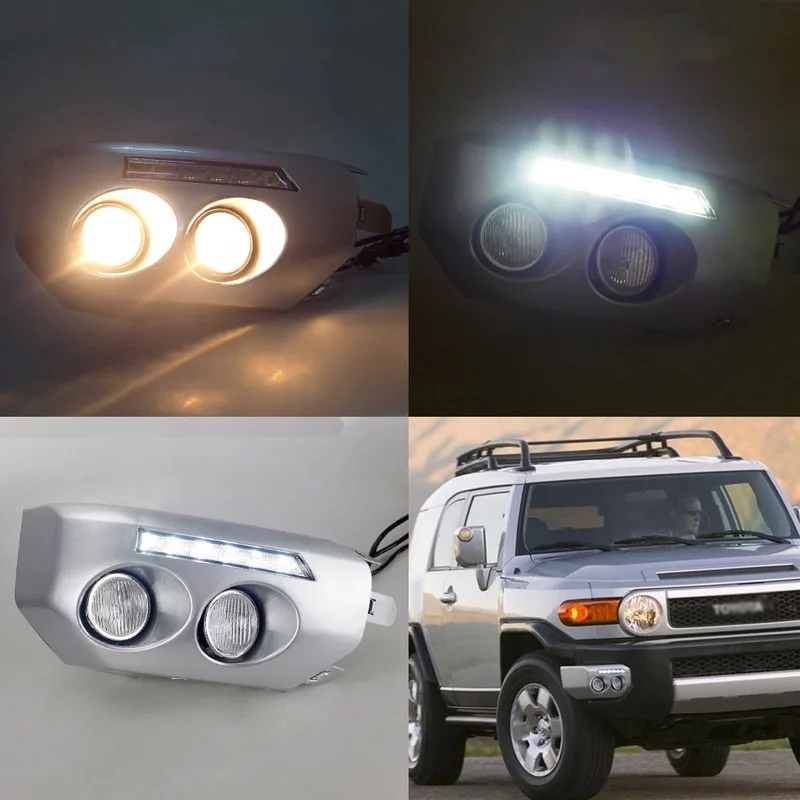 VLAND Автомобильные дневные ходовые огни для Toyota FJ Cruiser 2007 2014 дневной передний