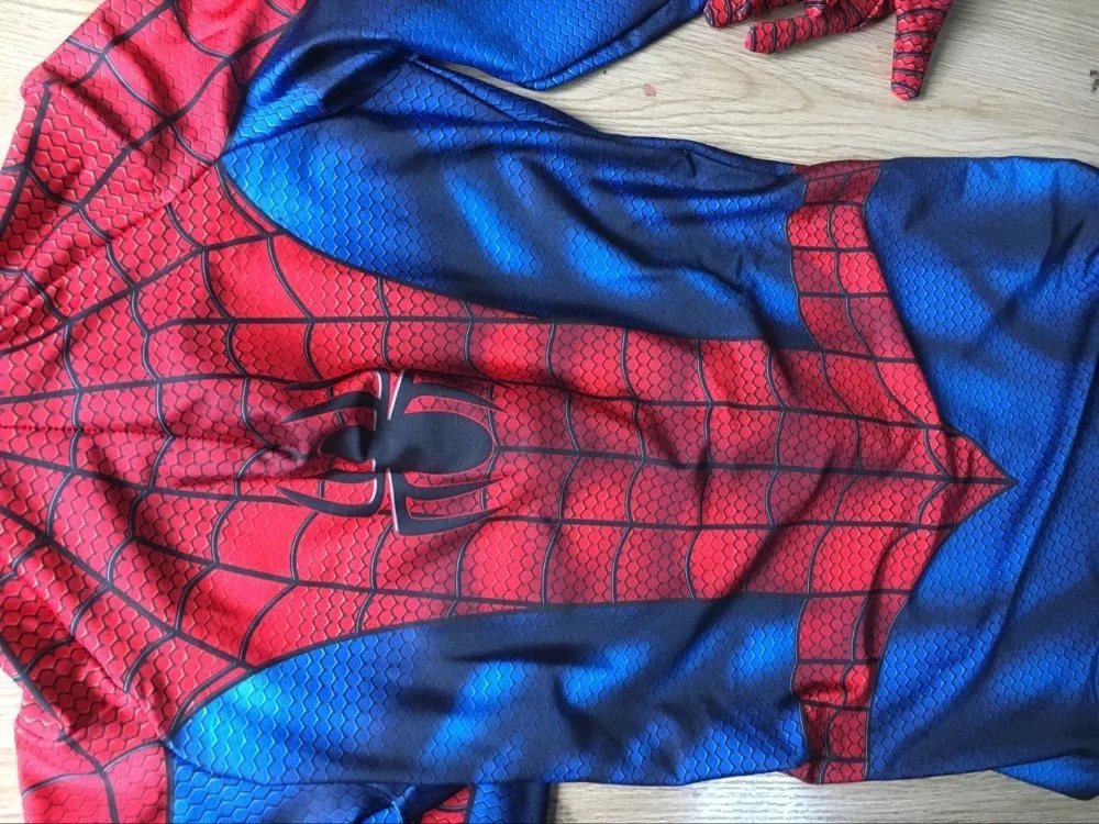 Горячая Распродажа высокого качества костюм Человека-паука 3D принт костюм Спайдермен Косплей Костюм для Хэллоуина Вечерние