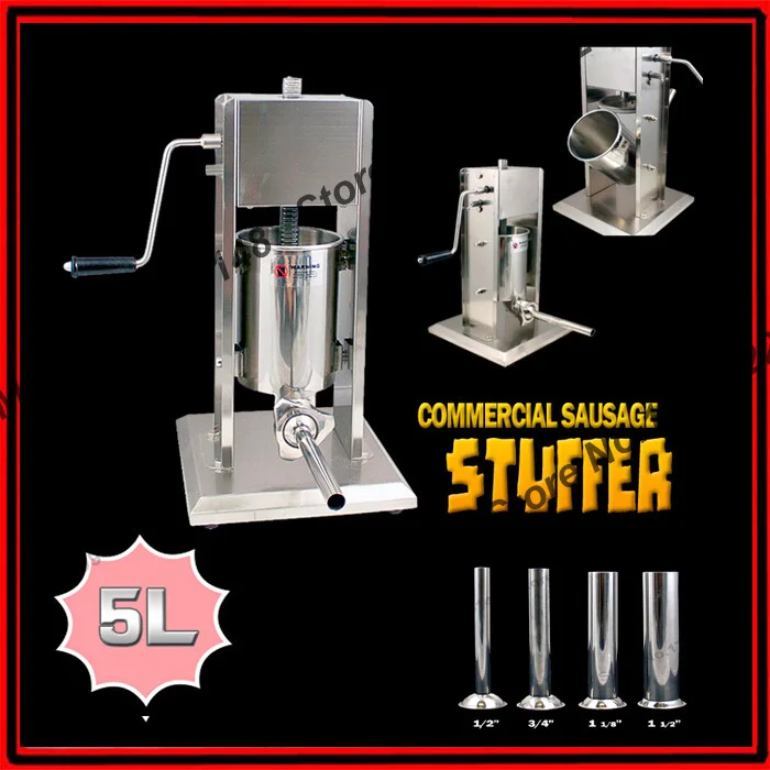 5л бытовой коммерческий мясо экструдер колбасный шприц наполнитель