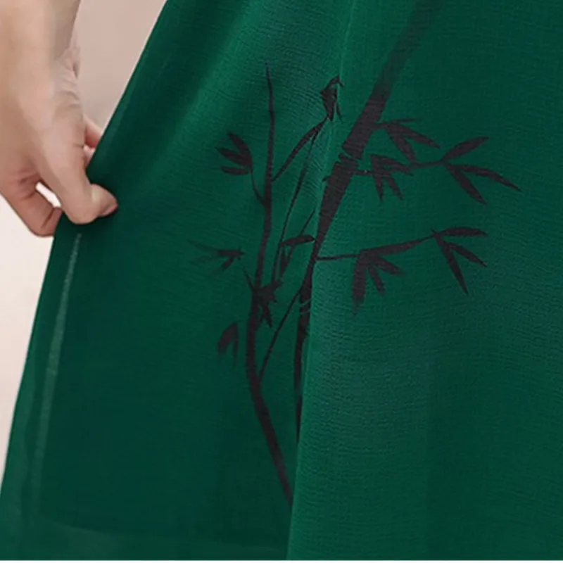 Летнее женское длинное платье новинка 2018 Модное шифоновое высокого качества