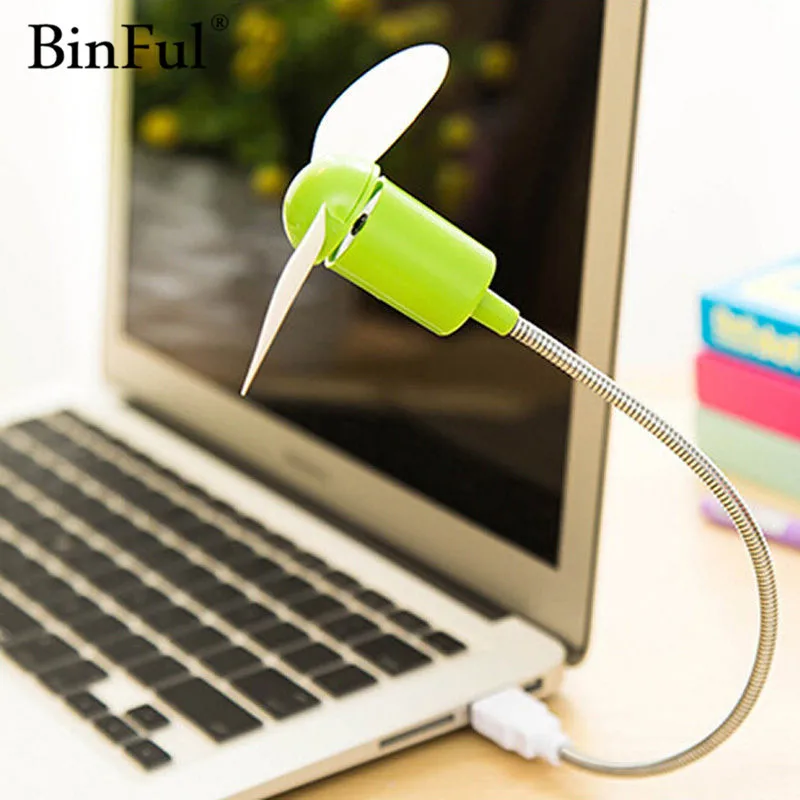 BinFul Mini USB Fan гаджеты гибкие стильные для ноутбуков ПК высокое качество настольных