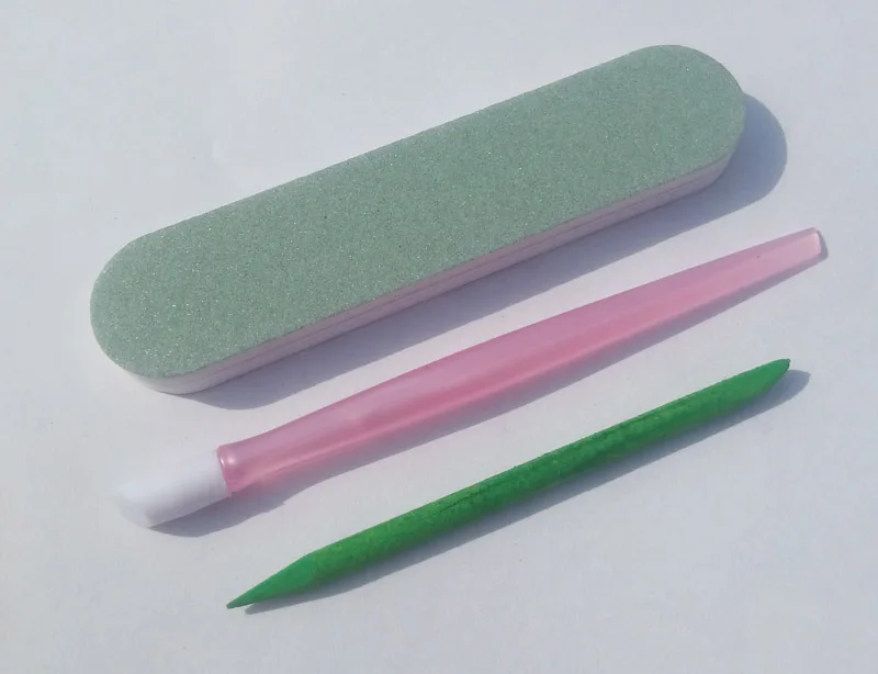 

50sets Nail Design set Orange Wood Stick Cuticle Pusher Remover nail buffers Manicure Care + Free Shipping