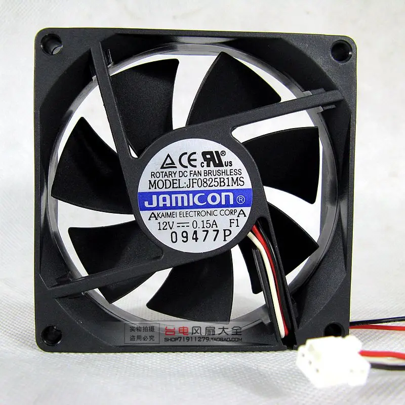 

JF0825B1MS 8025 8CM 12V 0.15A Double Ball Power Supply Cooling Fan
