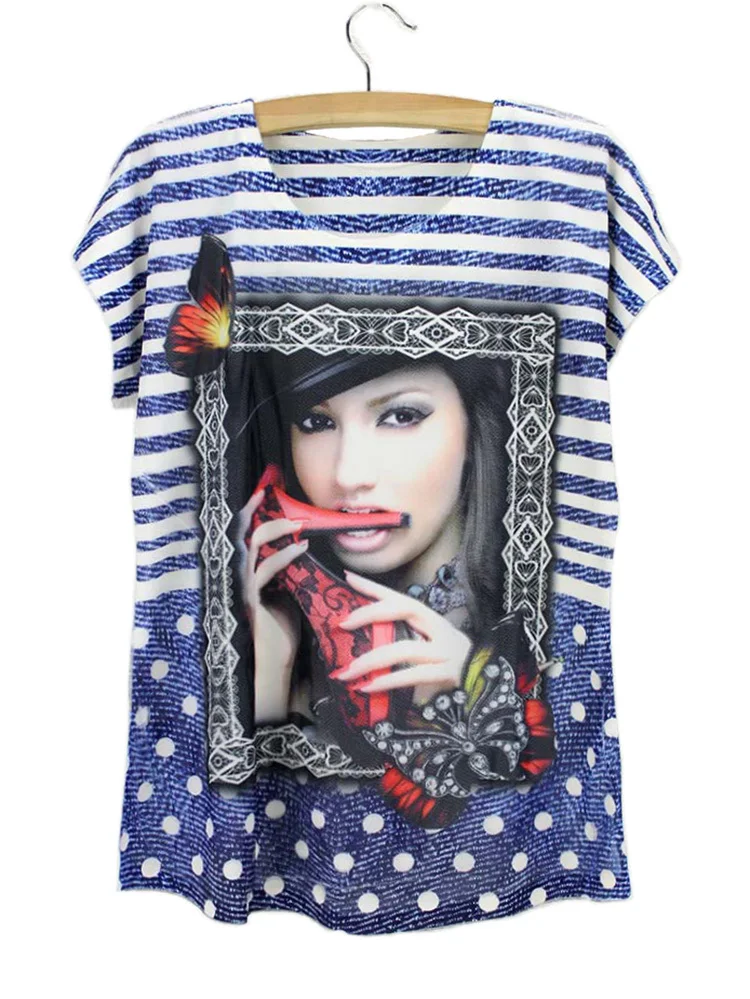 Туфли на высоком каблуке с бабочкой Красивые полосатые женские топы в горошек