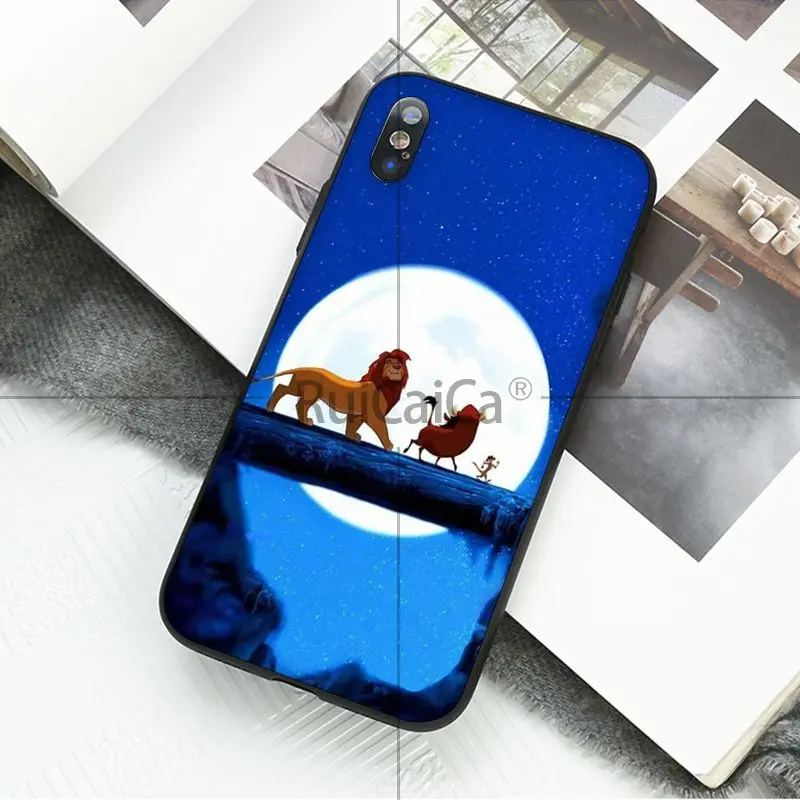 Чехол для телефона Ruicaica The Lion King черный мягкий чехол iPhone X XS MAX 6 6s 7 7plus 8 8Plus 5 5S SE XR |