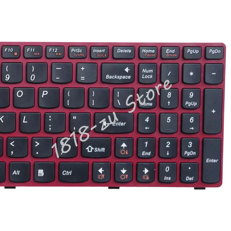 YALUZU US красная новая английская клавиатура для ноутбука Lenovo G580 Z580A G585 Z585 G590 серии