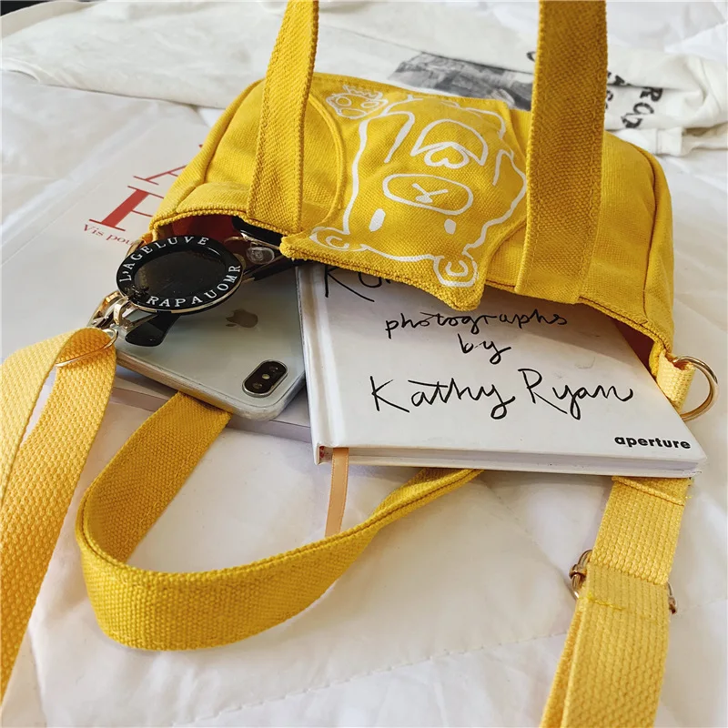 Новые детские сумки мини для девочек Мультяшные холщовые через плечо