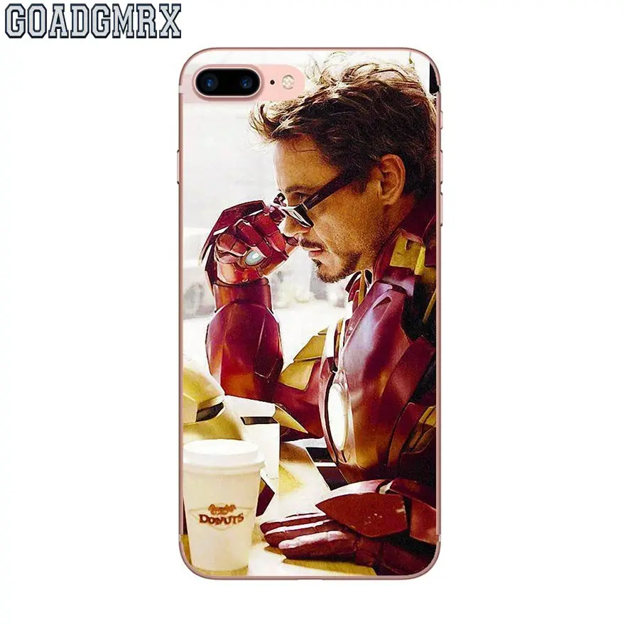 Мстители Железный человек винтажный узор для iPhone 6 6S 7 8 Plus X XS MAX XR 4 4S 5 5S SE 5C